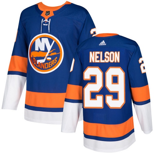 Adidas Men NEW York Islanders 29 Brock Nelson Royal Blue Home Authentic Stitched NHL Jersey